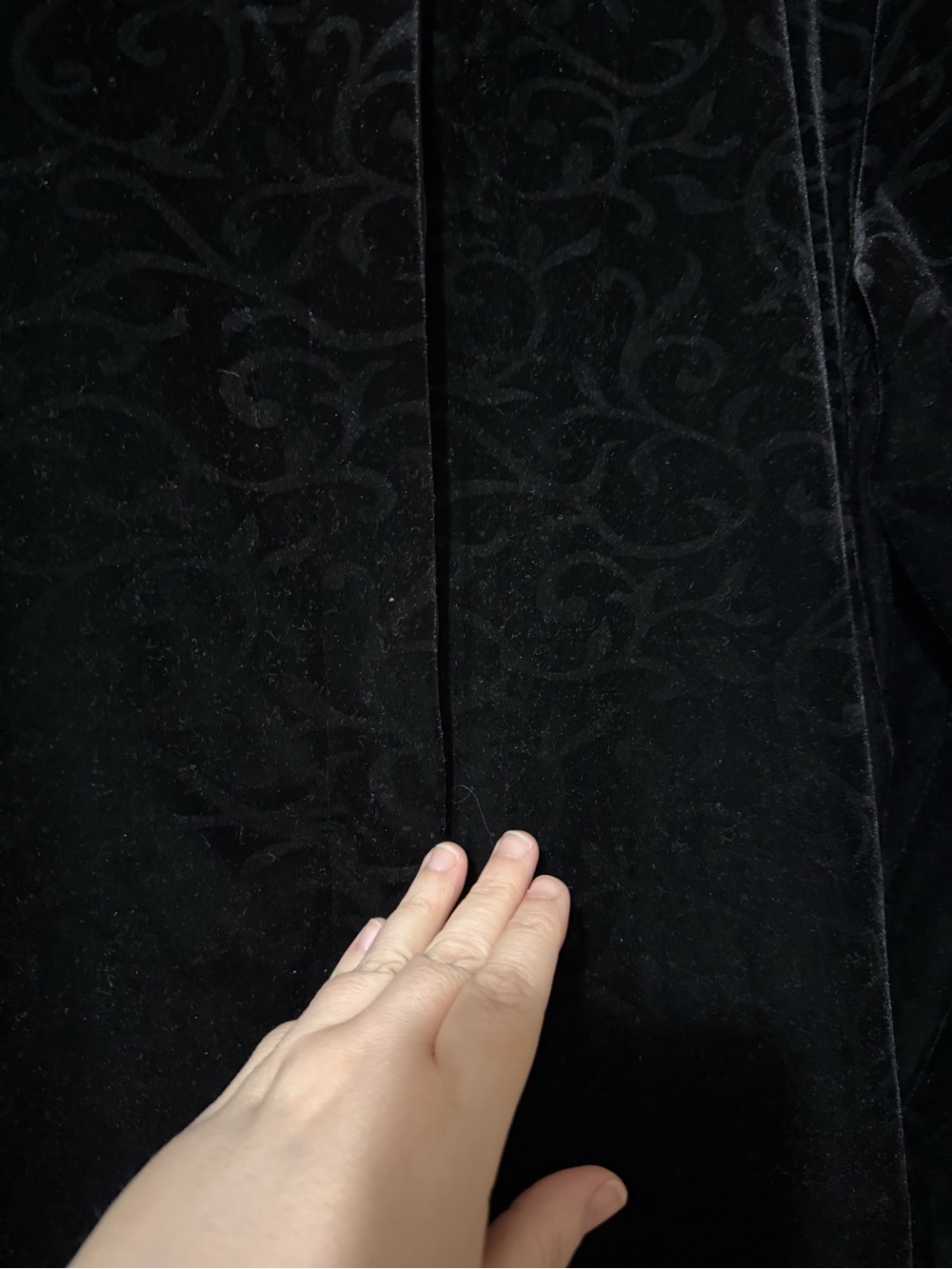 Vintage Principals The Bay Black Velvet Button Up 2X - Picture 6 of 12